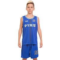 Форма баскетбольна дитячий/підлітковий (зростання 120-165см) NB-Sport NBA PYRIS 23 BA-0837 синій