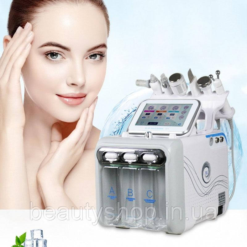 Апарат для глибокого очищення шкіри обличчя, 6 в 1, обладнання для гідродермабразії з бульбашками, кисень H2O2