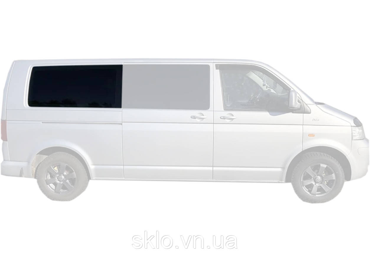 Бокове скло VW T5 (03-) Заднє салонне Праве на Довгу базу (Фольксваген Т5)