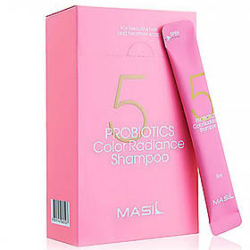 Шампунь з пробіотиками для захисту кольору Masil 5 Probiotics Color Radiance Shampoo 8 мл*20 шт