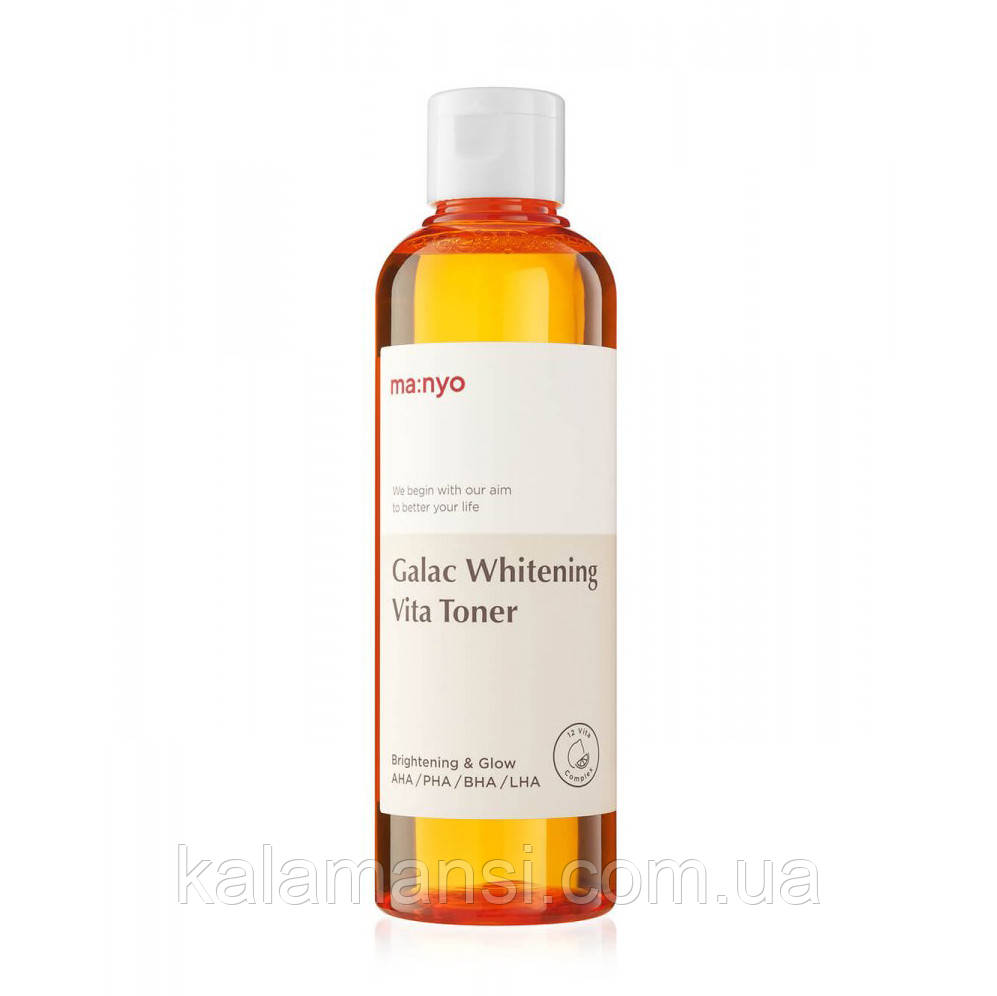 Мультивітамінний тонер для тьмяної шкіри Manyo Galac Whitening Vita Toner 210 мл