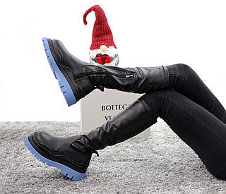 Жіночі зимові чорні Черевики Bottega Veneta