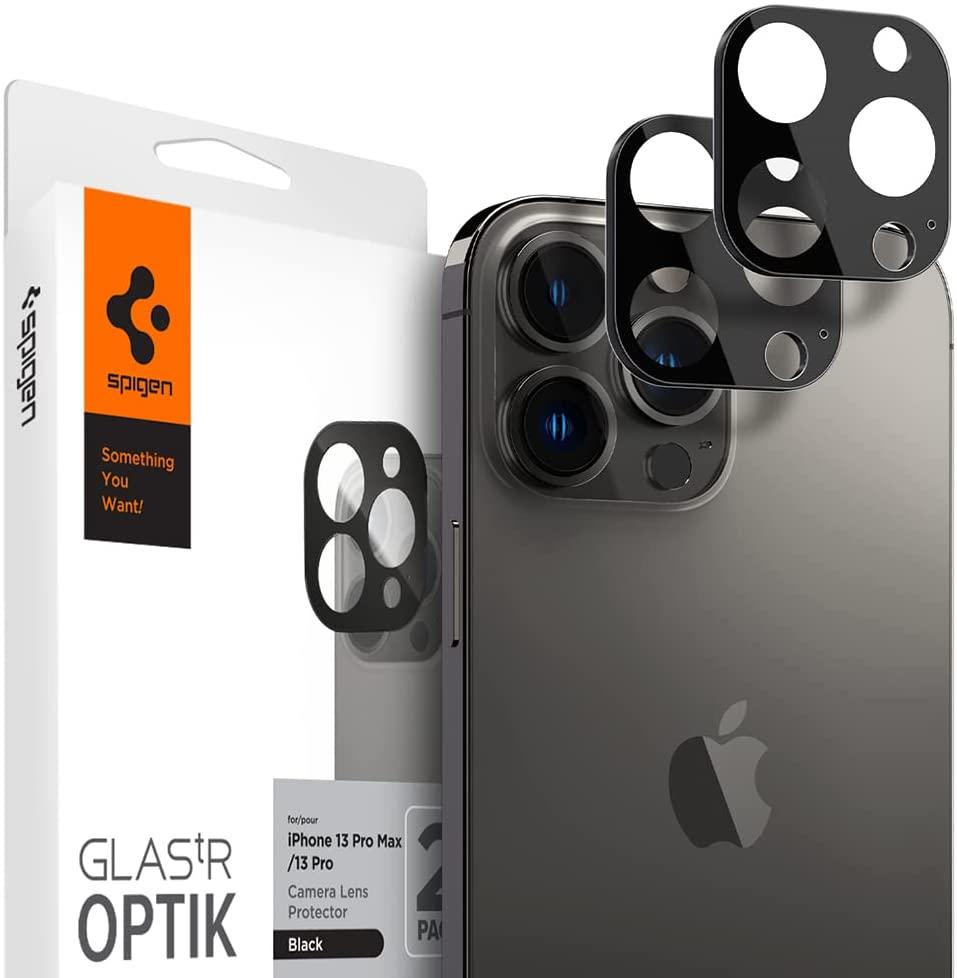 Захисне скло Spigen для камери iPhone 13 Pro Max/ 13 Pro — Optik camera lens (2 шт.), Black (AGL03381)