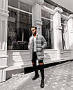 Мужская удлинённая куртка куртка Grey (Зима), фото 2