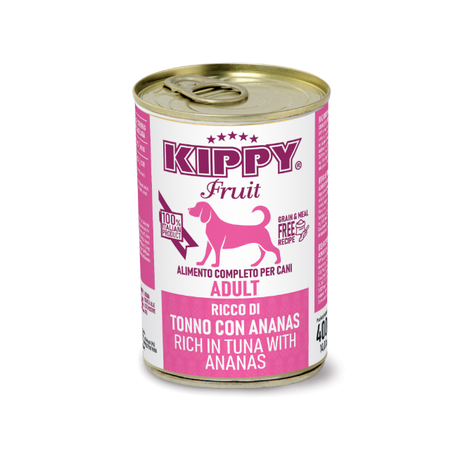 KIPPY FRUIT вологий корм для собак паштет з тунцем і ананасами 400 г за 4 шт