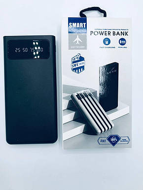 Power Bank 20000 mAh Цифровий дисплей 4 шнури зарядки Чорний, фото 1