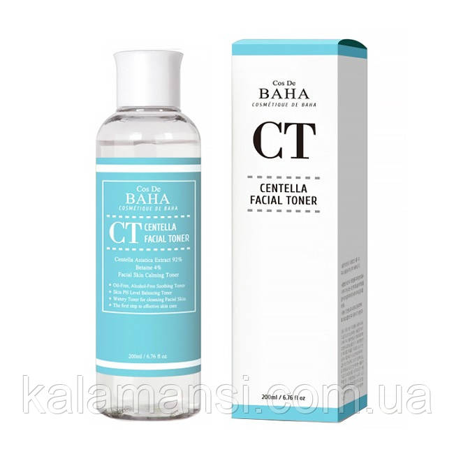 Тонер для жирної шкіри з центелою Cos de Baha Centella Facial Toner 200 мл