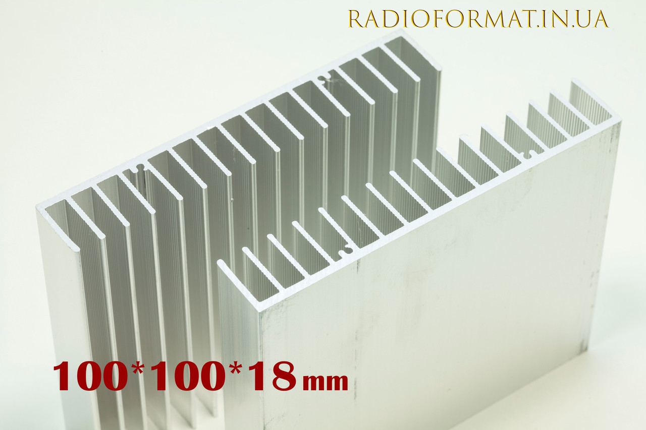 Радиатор охлаждения алюминиевый 100*100*18 мм., БЕЛЫЙ - фото 2 - id-p1528096317