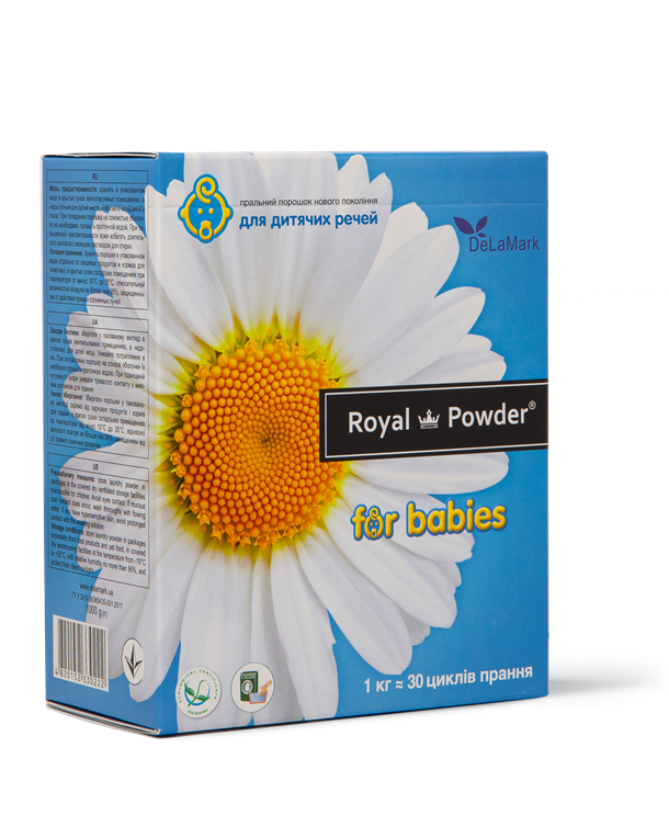 Концентрований безфосфатний пральний порошок Royal Powder Baby 1 кг