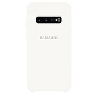 Чехол Silicone case для Samsung Premium S10 Plus White (09) белый