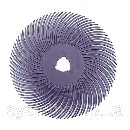 Радіальна абразивна щітка ø76х9 мм, P600, бузкова, фото 1