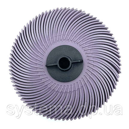 Радіальна абразивна щітка ø76х9 мм, P600, бузкова, фото 2