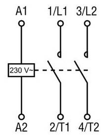 Контактор модульний КМ-2-40-20 63А 1НО+1НЗ, фото 3