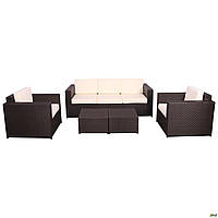 Комплект мебели Santo из ротанга Elit (SC-B9508) Brown MB1034 ткань A13815