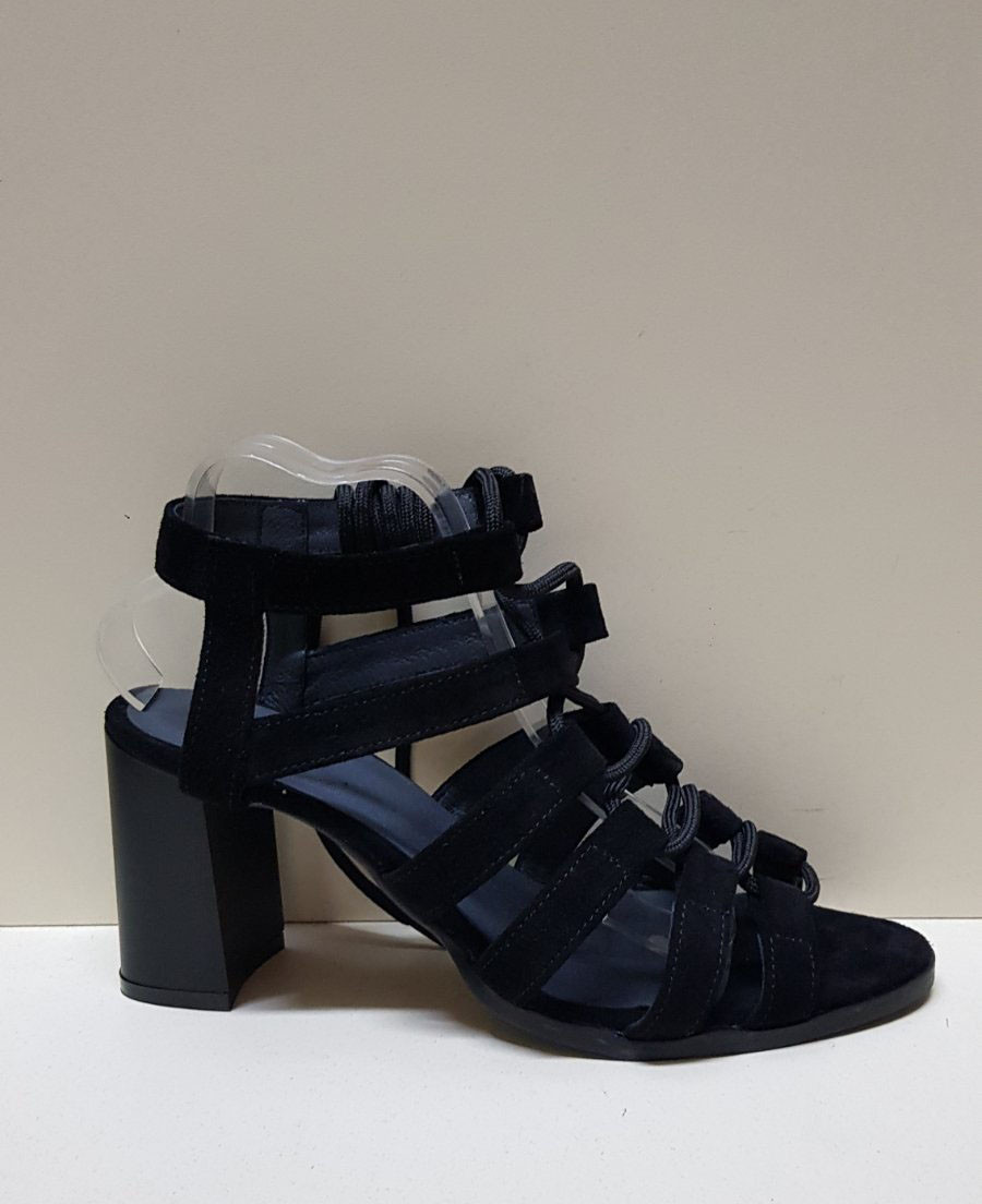 STTOPA Розміри 36-44. Босоніжки великих розмірів шкіряні. Каблук 8,5 см. 289-3644-85 Чорні, фото 1