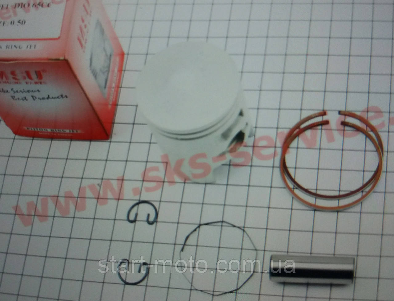 2-й ремонт Honda Giorno AF51 Tact  AF24 | 30 | 31 Поршень комплект 65см3 43.50мм фирма MSU - Оригинал Тайвань, фото 1