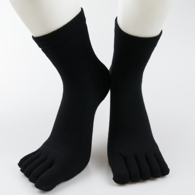 Теплі шкарпетки з пальцями Веселка Про Faitolagi 37-40 Чорний, фото 1