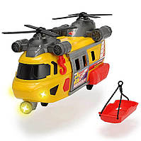 Вертолет детский игрушечный Dickie Toys «Служба спасения» с лебедкой, 30 см (3306004)