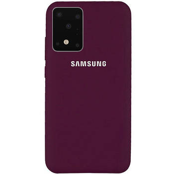 Чохол Silicone case для Samsung Premium S20 Ultra Marsala (23) марсала