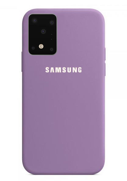 Чохол Silicone case для Samsung Premium S20 Ultra Blueberry (24) чорничний, фото 1