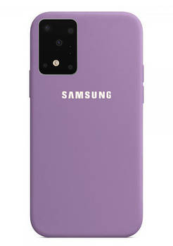 Чохол Silicone case для Samsung Premium S20 Ultra Blueberry (24) чорничний