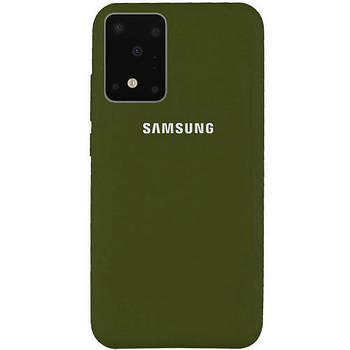 Чохол Silicone case для Samsung Premium S20 Ultra Khaki (25) зелений