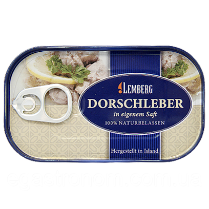 Печінка тріски Лемберг Lemberg 115g 12шт/ящ (Код: 00-00010018)