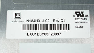 Матриця 18.4 N184H3-L02 (1920*1080, 30pin, 1CCFL, NORMAL, глянцева, роз'єм праворуч зверху) для ноутбука