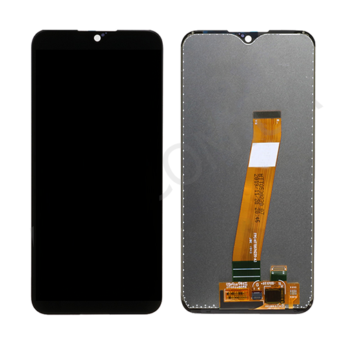 Дисплей Samsung GH81-18209A для Samsung A015 Galaxy A01 2020 з сенсорним склом (вузький конектор) (Чорний) Сервісний оригінал