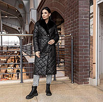 Модне молодіжне жіноче зимове пальто "Стокгольм зима", чорний