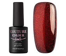 Гель-лак Couture Colour Galaxy Touch Cat Eye GT 11 вишнево-червоний відблиск, 9 мл