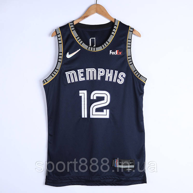 Баскетбольна майка джерсі Морант 12 Мемфіс Гризліс сезон 2022 Nike Morant Memphis Grizzlies