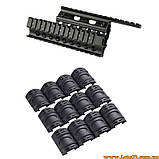 12шт Накладка на планку Пікатіні накладки на цівку M4 AR15 АК 74 насадки на планку Вівера накладки на планку Пікатіні, фото 7