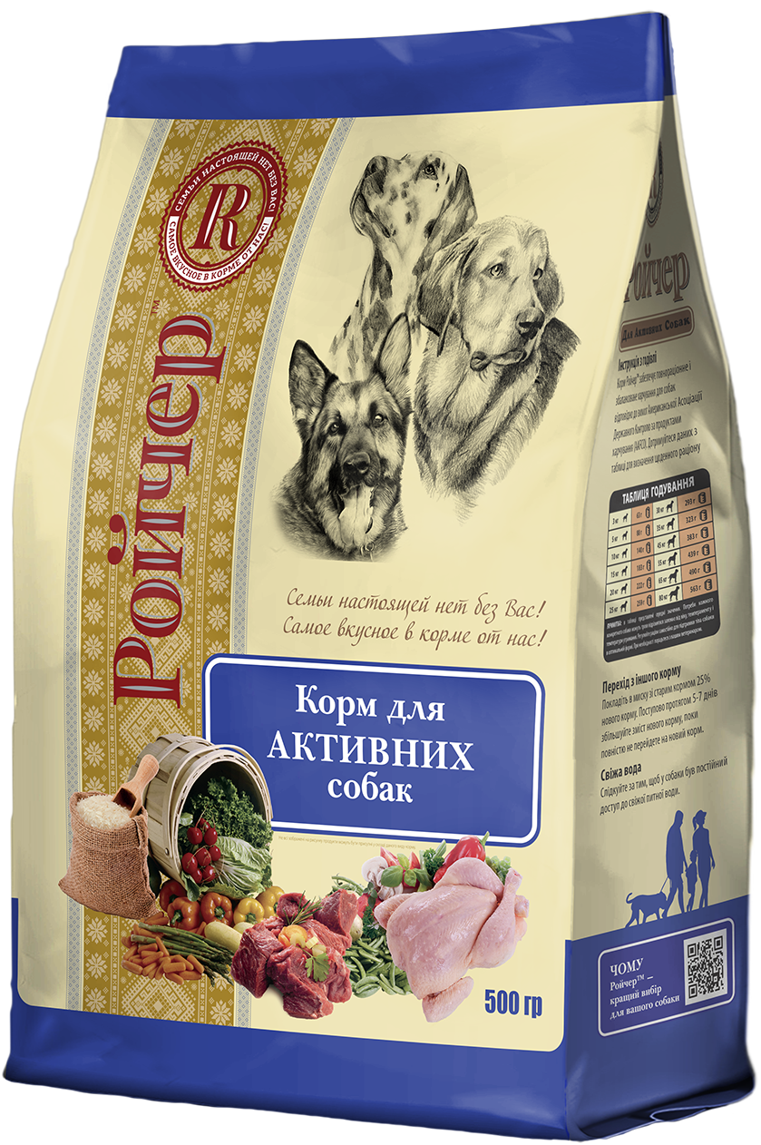 Ройчер (Roycher) (Сухий корм для активних собак) Сухий корм для активних собак 0,5 кг