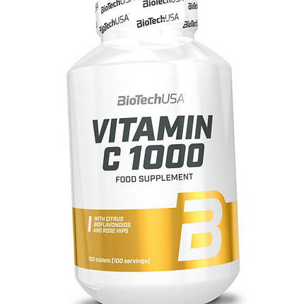 Вітамін C Vitamin З 1000 with citrus bioflavonoids and rose hips 100 таб, фото 4