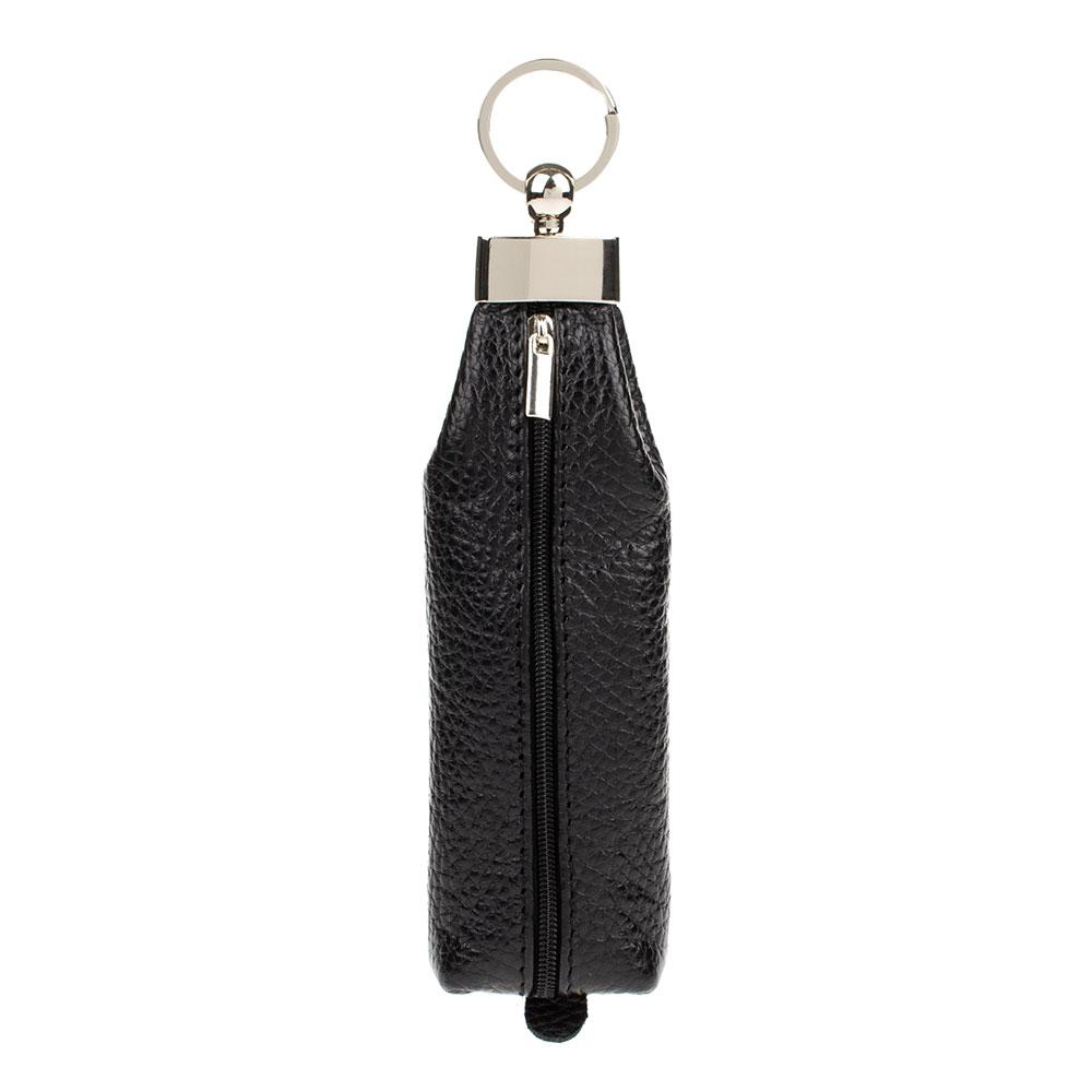 Кожаная ключница карманная (для сумки) на молнии KAFA "Карабин" - цвета и кожа в ассортименте - фото 2 - id-p1528220776