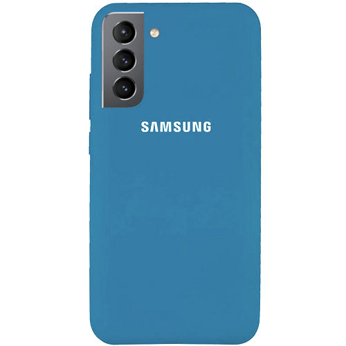 Чохол Silicone case для Samsung Premium S21 Plus Azure (10) синій, фото 1