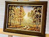 Картина пейзаж з бурштину Осінній, пейзаж картина з бурштину Осінній, фото 3