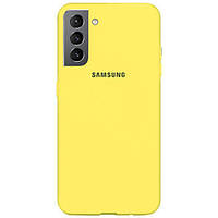 Чехол Silicone case для Samsung Premium S21 Plus Yellow (20) желтый