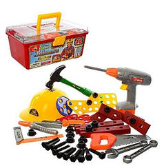 Набір інструментів у валізці і з каскою Metr+ 2058