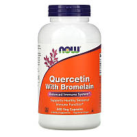 Now Foods, Кверцетин із бромелаїном, Quercetin with Bromelain, 240 рослинних капсул