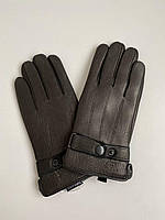 Перчатки мужские, перчатки кожаные, зимние, утеплённые на меху