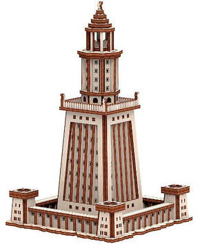 Механічна Іграшка дерев'яна яна 3D-модель "Александрійський Маяк" №10409/ПлейВуд/
