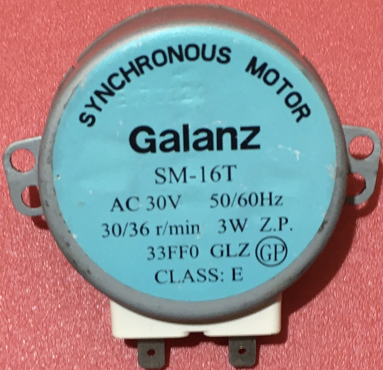 Двигун тарілки для мікрохвильової печі "GALANZ" 30V 3W (пластиковий вал 20 мм) - фото 3 - id-p262113206