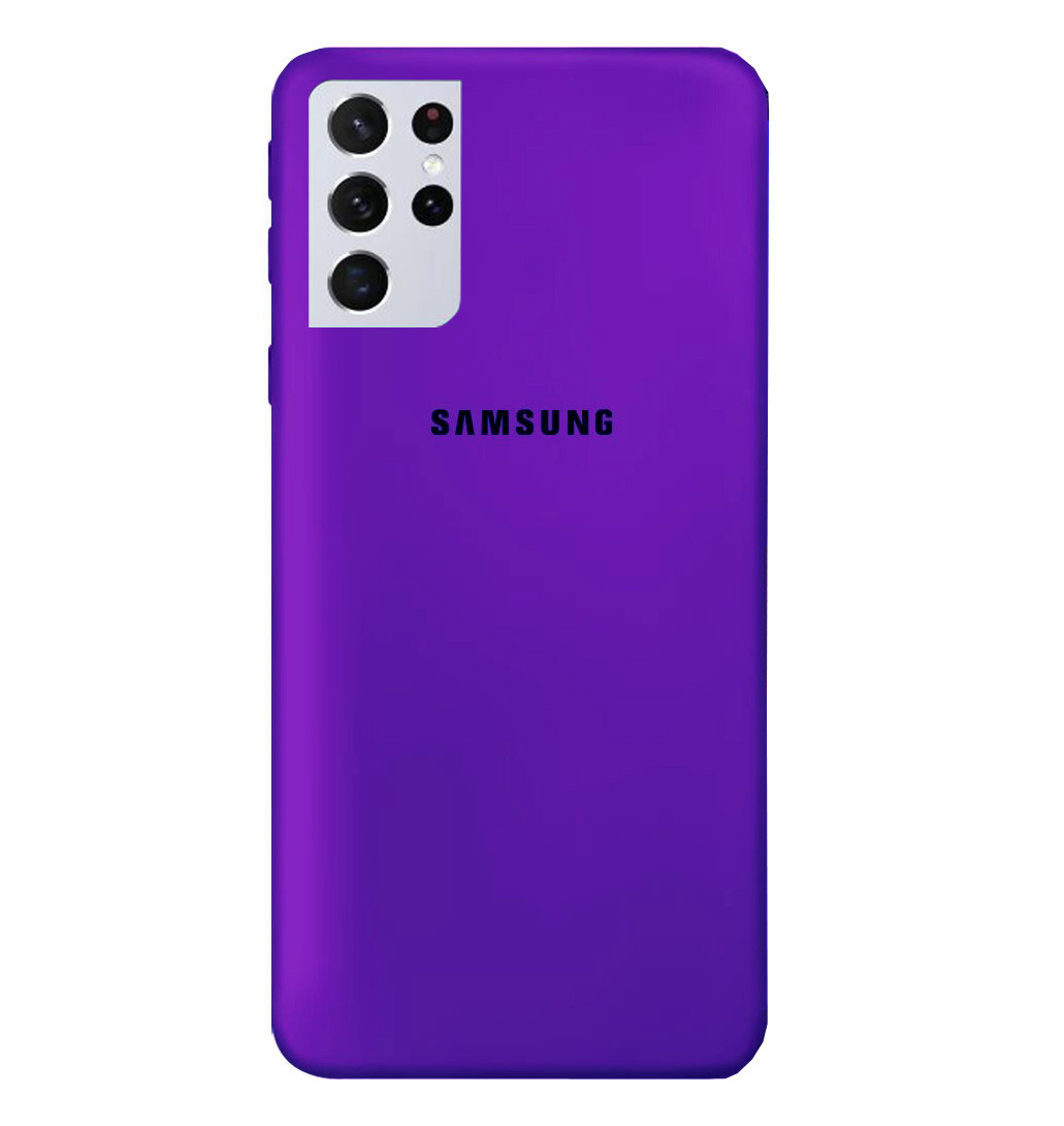 Чохол Silicone case для Samsung Premium S21 Ultra Ultraviolet (07) фіолетовий, фото 1