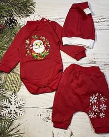 Дитячий костюм-трійка "Дід Мороз"