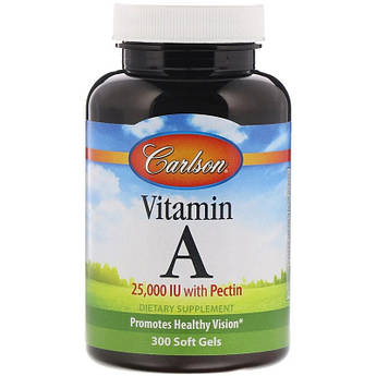 Вітамін A 25 000 МО Carlson Labs Vitamin A ретинол пальмітат 300 капсул