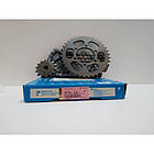 Комплект ланцюг приводний та зірки Bajaj Dominar 400 tk043, фото 2