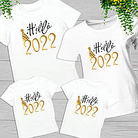 Футболки новорічні Фемілі Лук Family Look для всієї родини "Hello 2022" Push IT