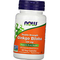 Гінкго Білоба NOW Ginkgo Biloba 120 мг 50 капс, фото 2